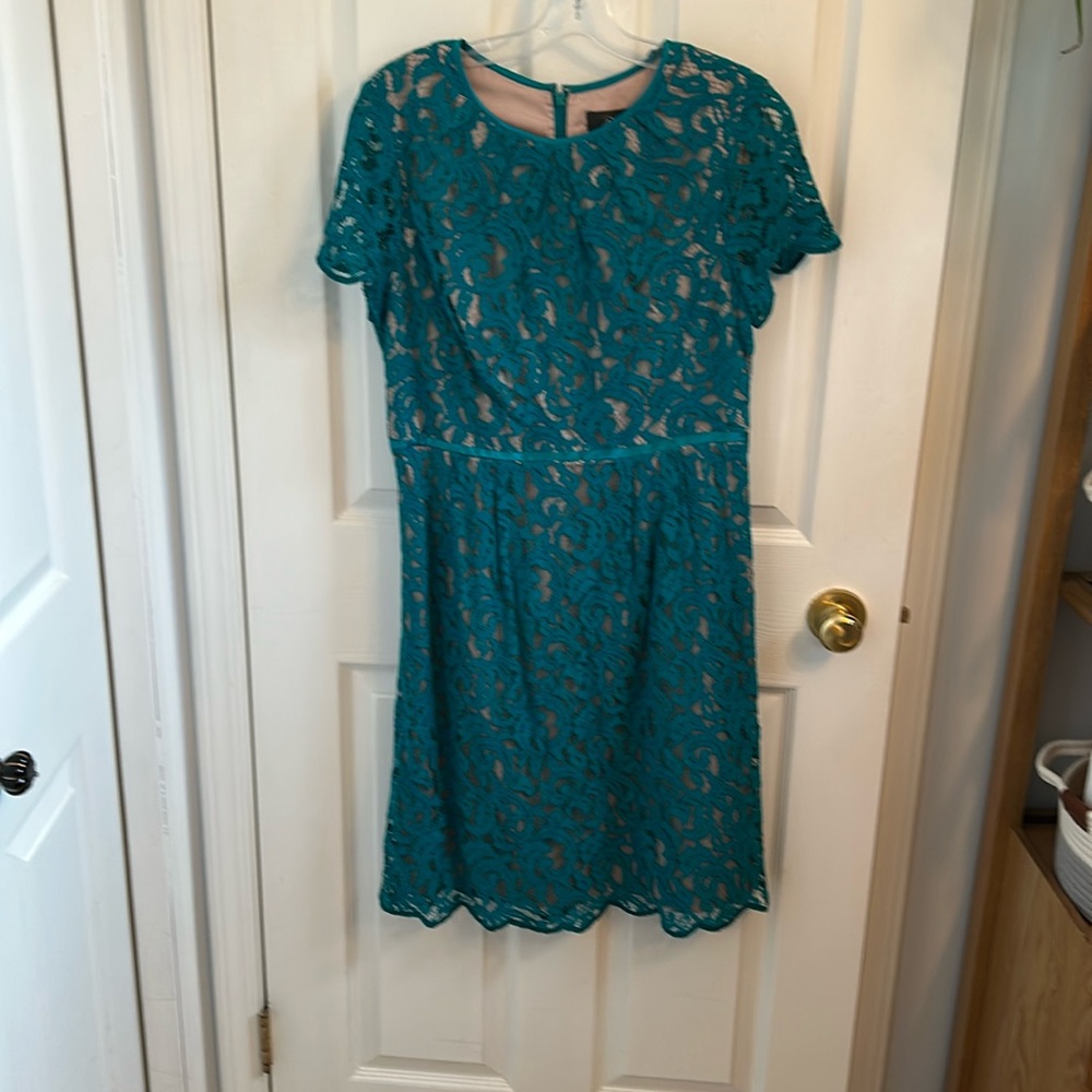 Turquoise lace dress